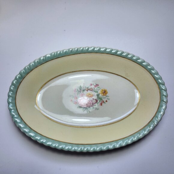 Johnson Brothers Gravy Boat Windsorware JB18 Floral Pattern Aqua Fluted Rim - Picture 9 of 12